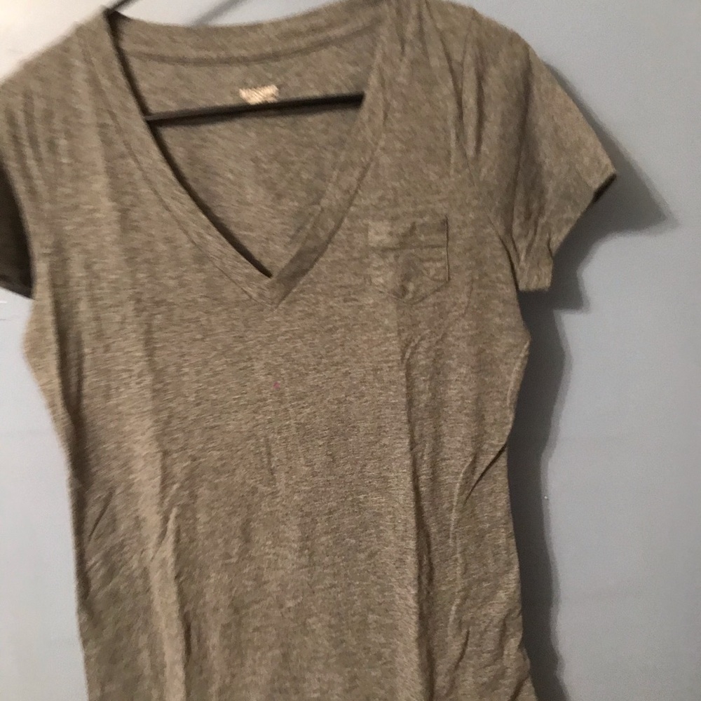Gray vneck T-shirt